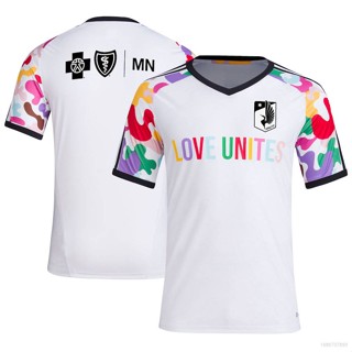 ใหม่ เสื้อยืดกีฬาแขนสั้น ลายทีมชาติฟุตบอล Minnesota United FC พลัสไซซ์ 2023-2024