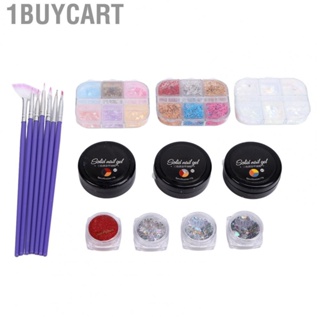 1buycart Nail Art Kit Safe Nontoxic Material Wide Application Easy Operation Varied Style Shiny Sparkling Colors Design