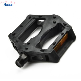 【Anna】Pedals 1 pair Plastic Flat Platform Fixed gear Widened Road Mountain bike