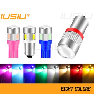 Iusiu ใหม่ ไฟตัดหมอก 12v T10 BA9S T4W WY5W W5W 194 6SMD 5630 สําหรับติดป้ายทะเบียนรถยนต์ รถบรรทุก รถจักรยานยนต์