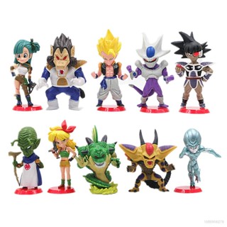 ใหม่ โมเดลฟิกเกอร์ Dragon Ball Son Goku Bulma Cooler God Porunga Vegeta ของเล่นสําหรับเด็ก เก็บสะสม 10 ชิ้น