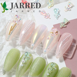 Jarred กุหลาบคริสตัล 3D สีสันสดใสสําหรับตกแต่งเล็บ