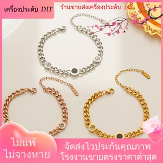 💖เครื่องประดับ DIY ขายส่ง💖สร้อยข้อมือ ชุบทอง 18K ชุบทองแท้ สไตล์โรมัน อเมริกัน ยุโรป มินิมอล ดีไซน์เฉพาะ สําหรับผู้หญิง[สร้อยข้อมือ]