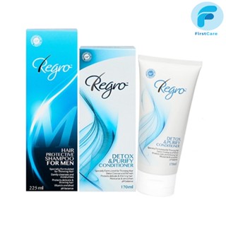 Regro for Men 225 ml .+Detox &amp; Purify Conditioner 170 ml. แชมพู+ครีมนวด สำหรับผู้ชาย [ First Care ]