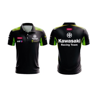 MOTOSHIRT KAWASAKI KA-A01-19 เสื้อคอปกแขนสั้น เสื้อพิมพ์ลาย เสื้อโปโล