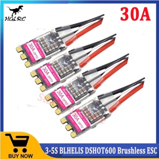 Hglrc 30A 30AMP 3-5S BLHELIS 16.5 BB2 DSHOT600 Brushless ESC สําหรับโดรนแข่งขัน RC FPV