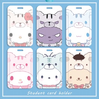 ซองใส่นามบัตร รูปหัวเสือ Sanrio MyMelody HelloKitty พร้อมสายคล้อง สําหรับรถบัส รถไฟใต้ดิน