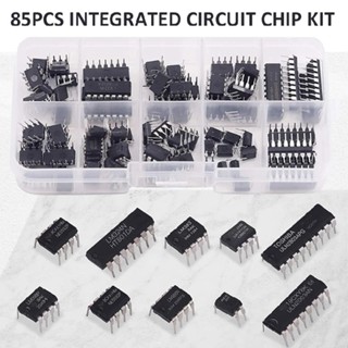 85pcs Integrated Circuit Chip Kit Single Precision Timer PWM for DIP IC Socket