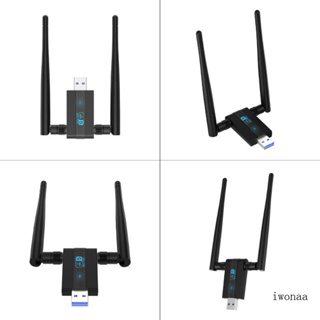 Iwo อะแดปเตอร์ WiFi USB3 0 1300M บลูทูธ เข้ากันได้กับ Dual-Band 2 4 5GHz สําหรับ PC Desktop