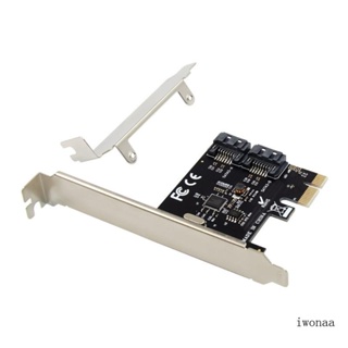 Iwo อะแดปเตอร์การ์ดขยาย PCI-E 2 0 เป็น 3 0 Sata3 6G พอร์ตคู่ HDD