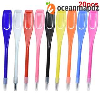 Oceanmapdz ปากกาคะแนนกอล์ฟ 20 ชิ้น การ์ดคะแนน อุปกรณ์เสริมกอล์ฟ ดินสอพลาสติก