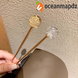 OCEANMAPDZ กิ๊บติดผม โลหะฟอยล์สีทอง รูปดาว ท้องฟ้า สไตล์วินเทจ สําหรับผู้หญิง มี 1 ชิ้น