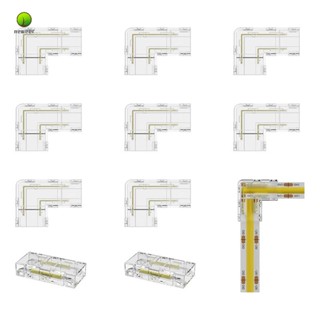 ตัวเชื่อมต่อ COB 8 มม. รูปตัว L 8 ชิ้น ตัวเชื่อมต่อไร้ช่องว่าง 2 ชิ้น สําหรับแถบไฟ LED COB ไม่ใช่สําหรับเทปไฟ 10 มม.