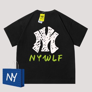 Ny เสื้อยืดลําลอง ผ้าฝ้าย แขนสั้น คอกลม ทรงหลวม แฟชั่นฤดูร้อน สําหรับผู้ชาย คู่รัก