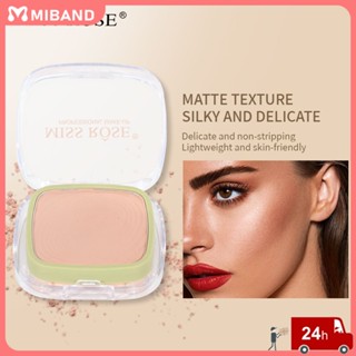 พร้อมส่ง Miss Rose Oil Control Powder Matte Lasting Waterproof Naturally Brightens Anti-sweat Fixing Face Makeup Repairing Powder Foundation Full Coverage Femele Students