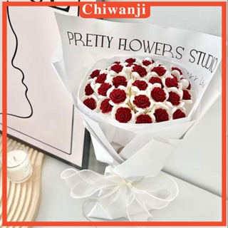 [Chiwanji] กระดาษห่อดอกไม้จําลอง DIY 18 ชิ้น