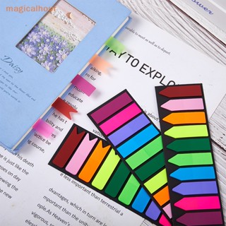 Magicalhour^^ กระดาษโน๊ตมีกาว แบบใส เรืองแสง 10 สี สําหรับโรงเรียน สํานักงาน