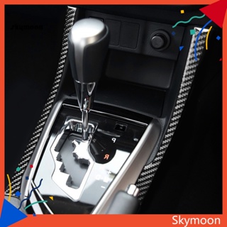 Skym* สติกเกอร์คาร์บอนไฟเบอร์ กันการกัดกร่อน สําหรับติดตกแต่งแผงเกียร์รถยนต์ Toyota Corolla 2014-2018 2 ชิ้น