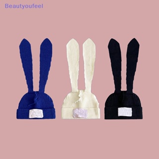 [Beautyoufeel] หมวกบีนนี่ถักโครเชต์ ทรงหูกระต่ายน่ารัก ให้ความอบอุ่น แฟชั่นฤดูใบไม้ร่วง ฤดูหนาว สําหรับผู้หญิง และผู้ชาย