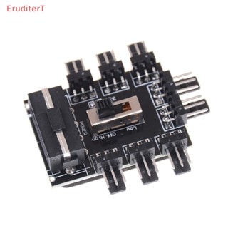 [EruditerT] ใหม่ อะแดปเตอร์ซ็อกเก็ตพัดลมระบายความร้อน PC IDE Molex 1 To 8 Way Splitter 3-Pin [ใหม่]