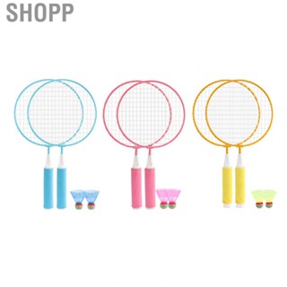 Shopp Children Badminton Racket Set  Alloy Frame Kids Comfortable Grip Slip Proof Handle Large Mesh for Indoor Exercise