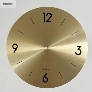 【DREAMLIFE】Clock Dial Face 11.14inch 1pc Aluminium Arabic Numeral Centre Hole 10MM