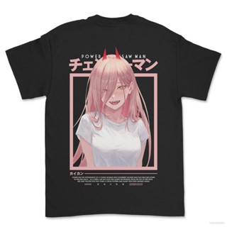 Cute Anime Chainsaw Man Tshirt Power Short Sleeve Tops Casual Loose Tee Fashion Unisex Shirt 3D Printed