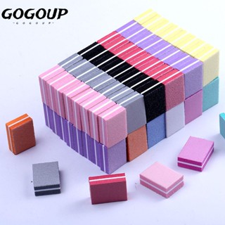 GOGOUP ตะไบฟองน้ํา ขนาดเล็ก สีสันสดใส สําหรับตกแต่งเล็บ