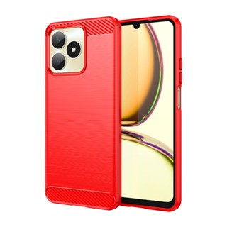 เคสโทรศัพท์ ซิลิโคนนิ่ม TPU คาร์บอนไฟเบอร์ สําหรับ Realme C53 Realme C53