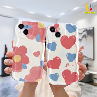 เคสโทรศัพท์มือถือแบบนิ่ม ขอบโค้ง ลายดอกไม้ หัวใจ 3D สีชมพูน้ํา สําหรับ Realme C35 C33 C30 C30S C55 C11 2021 C21Y C31 C15 C21 C25 C20 C3 C12 C2 C25S 10 5S 5 5i 9i C17 7i C1 C25Y C2 C3i 6i C20A  Narzo 20 10 10A 20A 30A 50i 50A Prime