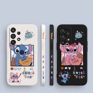 เคสโทรศัพท์มือถือ พิมพ์ลายการ์ตูน Lilo &amp; Stitch มีลายด้านข้าง สําหรับ Samsung Galaxy A90 A80 A73 A72 A71 A70 A60 A54 A53 A52 A51 A50 A30 S A42 A40 A34 A33 A32 A32 A31 A30 A24 A23 5G