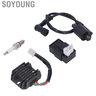 Soyoung Motorbike Ignition Kit  CDI Coil Voltage Regulator Spark Plug Complete Durable High Performance  Aging for 125‑250CC PIT Trail Quad Bike