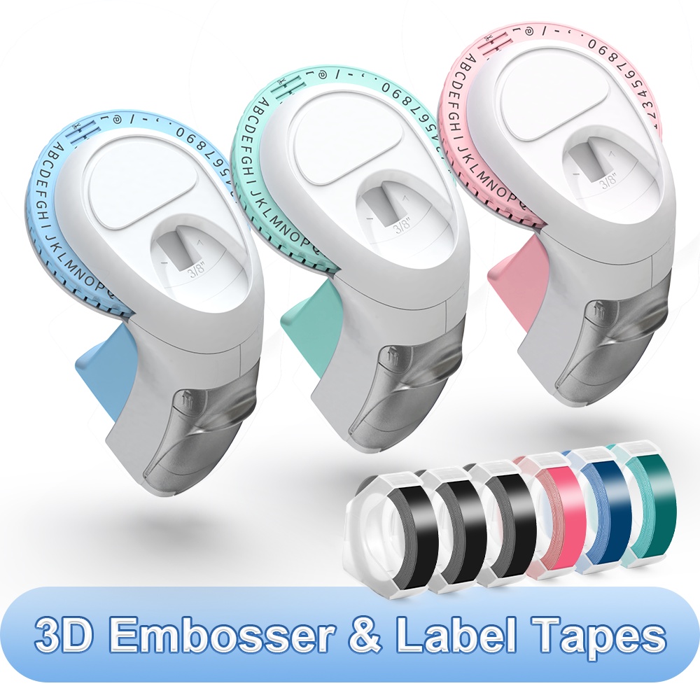 3D ลายนูนป้าย Maker เปลี่ยน Motex E202 Dymo 12965 คู่มือเครื่องพิมพ์ดีดเครื่องพิมพ์ 6 ม้วน