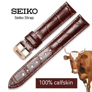 สายนาฬิกา SEIKO สายหนังวัว SEIKO No. 5 อุปกรณ์เสริมสายนาฬิกาสร้อยข้อมือ