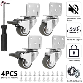 จัดส่งจากไทย】ล้อรถเข็น 4PCS ลูกล้อ ล้อเลื่อนสำหรับเฟอร์นิเจอร์ ล้อเก้าอี้ ชั้นวางของ เงียบและทนต่อการสึกหรอ DIYล้อ