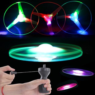 ของเล่นจานบินเรืองแสง มีไฟแฟลช LED UFO เพื่อการเรียนรู้ สําหรับเด็ก