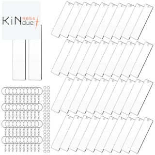 พวงกุญแจอะคริลิคใส ทรงสี่เหลี่ยมผืนผ้า 120 ชิ้น