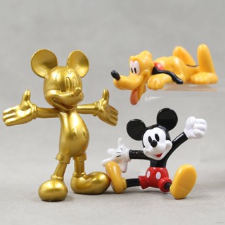 Ag โมเดลฟิกเกอร์ Mickey Pluto สีทอง ของเล่นสําหรับเด็ก