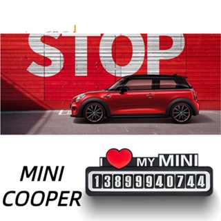 แผ่นแดชบอร์ดหมายเลข จอดรถชั่วคราว สําหรับ MINI COOPER