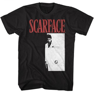 เสื้อยืด คอกลม พิมพ์ลายโปสเตอร์ภาพยนตร์ Pacino Scarface Tony Montana สีดํา สไตล์วินเทจ แฟชั่นสําหรับผู้ชาย XS-4XL-5XL-6XL