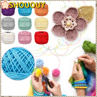 SHOUOUY ผ้าขนสัตว์ ลูกไม้ สําหรับถักโครเชต์ DIY