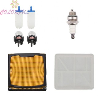 【COLORFUL】Air Filters Kit Matchcaps Parts Set Spark Plug Fuel Filters For Husqvarna