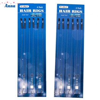 【Anna】Hair Rigs Hook Ready Tie Hair Rig 12lb 2 Type Of Hook 6＃ 8＃ 10＃ Barbel Fishing