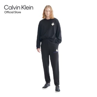 CALVIN KLEIN สเวตเชิ้ตผู้ชายทรง Regular  รุ่น J400228 BEH - สีดำ