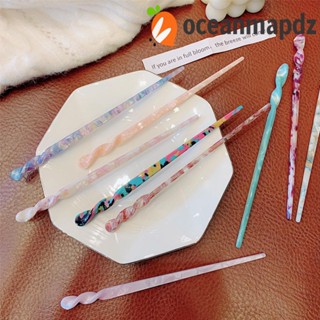 OCEANMAPDZ กิ๊บติดผมอะคริลิค ลายหินอ่อน สไตล์เกาหลี เครื่องประดับ สําหรับผู้หญิง