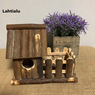 Lahtialu บ้านไม้ สวยงาม สําหรับสัตว์เลี้ยง หนูแฮมสเตอร์