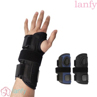 LANFY สายรัดข้อมือ แบบปรับได้ ระบายอากาศ แพลงซ่อมแซม พร้อมแท่งอลูมิเนียม สายรัดข้อมือ สายรัดข้อมือ ยิม กีฬา ยิม แผ่นฝ่ามือ ป้องกัน