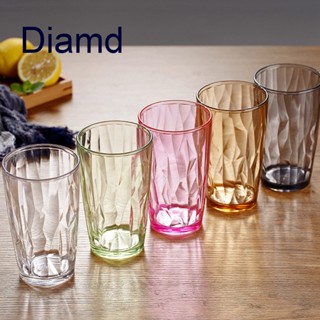 Diamd แก้วน้ําอะคริลิคใส สีสันสดใส สําหรับใส่เครื่องดื่ม เบียร์ น้ําผลไม้