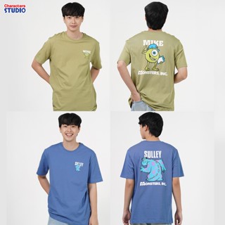 เวรเอ้ย  Disney Men Monsters university Mike Wazowski&amp;sully T-Shirt - เสื้อผู้ชายมอนสเตอร์ ลายไมค์วาซาวสกี้&amp;ซัลลี่ สินค้