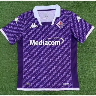 เสื้อกีฬาแขนสั้น ลายทีมชาติฟุตบอล Fiorentina 23-24 ไซซ์ S - XXL ชุดเหย้า สําหรับผู้ชาย